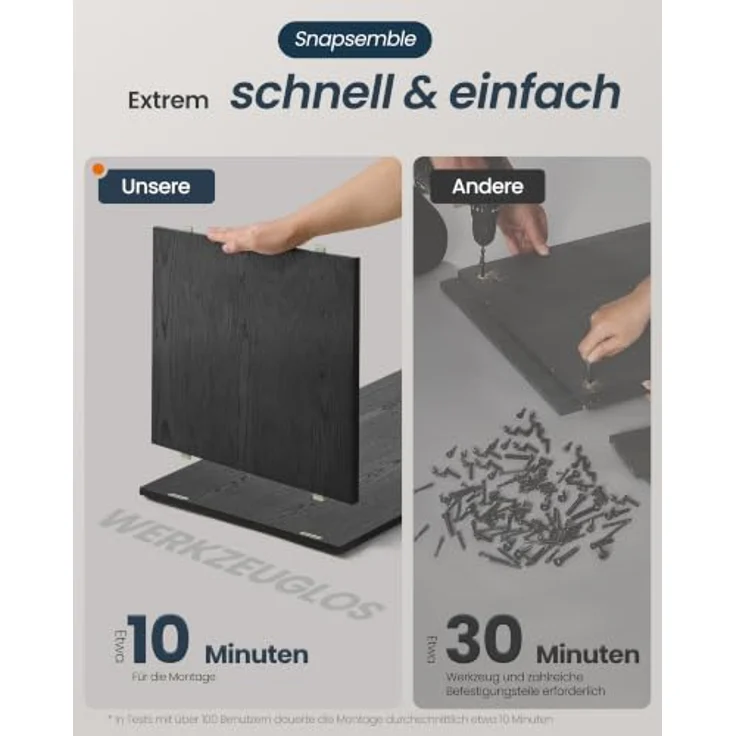 SONGMICS Home Katzenklo-Schrank PCL013BK01, Toolless-Technologie, werkzeuglose Montage, für große Katzen, Push-to-Open, edelholzschwarz-dunkelwalnussfarben – Bild 3