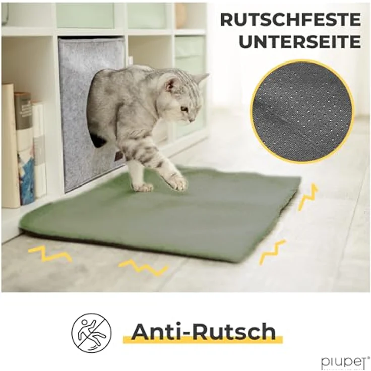 PiuPet® Selbstheizende Katendecke 60x45cm, Umweltfreundliche Heizdecke ohne Strom für Katzen und kleine Haustiere – Bild 3
