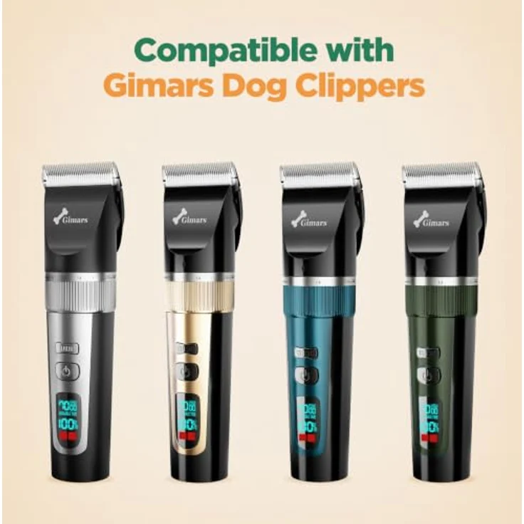 Gimars Ersatzklinge für Hundeschermaschine, kompatibel mit snurlosen Geräten, scharfe Keramik- und Titan-Klingen, geräuscharm 55dB, einfach zu reinigen – Bild 4