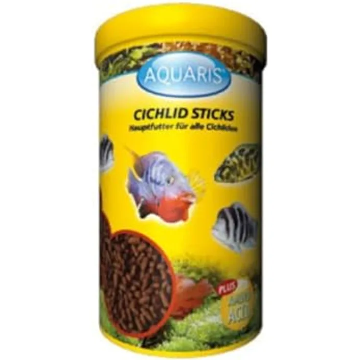 Aquaris Cichlid Sticks, 145 g Cichliden Futter für gesundes Wachstum und starkes Immunsystem, ideal für gemischt fressende Buntbarsche