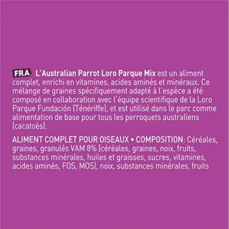 Versele Laga Prestige Loro Parque Australian Papagei Mix, angereicherte Samenmischung für Kakadus, 30 kg (2 x 15 kg) – Bild 3