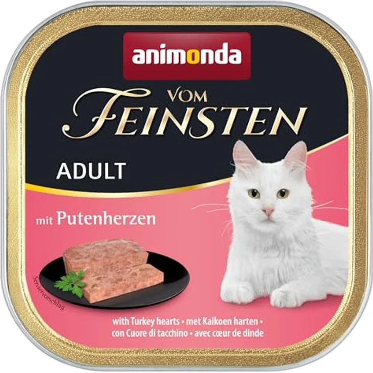 animonda Vom Feinsten Adult Fleisch Vielfalt mit Geflügel, Nassfutter für Katzen ohne Getreide und Zucker, 32 x 100 g fein-stückige Pasteten – Bild 5