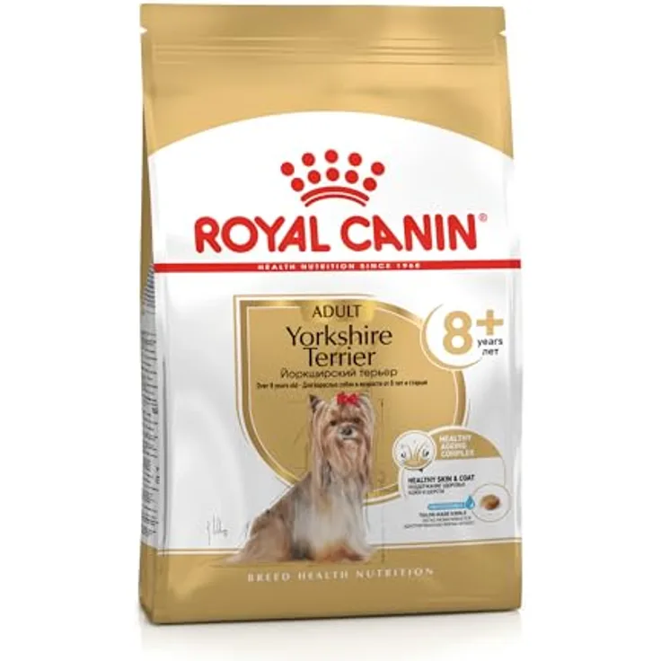 ROYAL CANIN Yorkshire Terrier 8+ Hundefutter, speziell für ältere Hunde, 3 kg, unterstützt gesunde Haut und schönes Fell