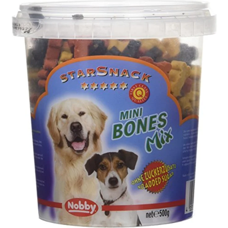 Nobby 69736 StarSnack Mini Bones Mix, Hunde-Snacks im 500 g Beutel, langlebig und hochwertig – Bild 1