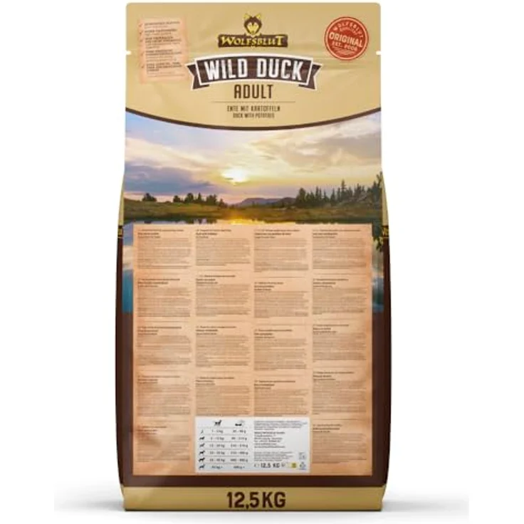 Wolfsblut Wild Duck Adult, Trockenfutter für Hunde mit Ente, 12,5 kg, getreidefrei, ohne Zusatzstoffe, reich an Fleisch und Superfood-Komplex – Bild 2