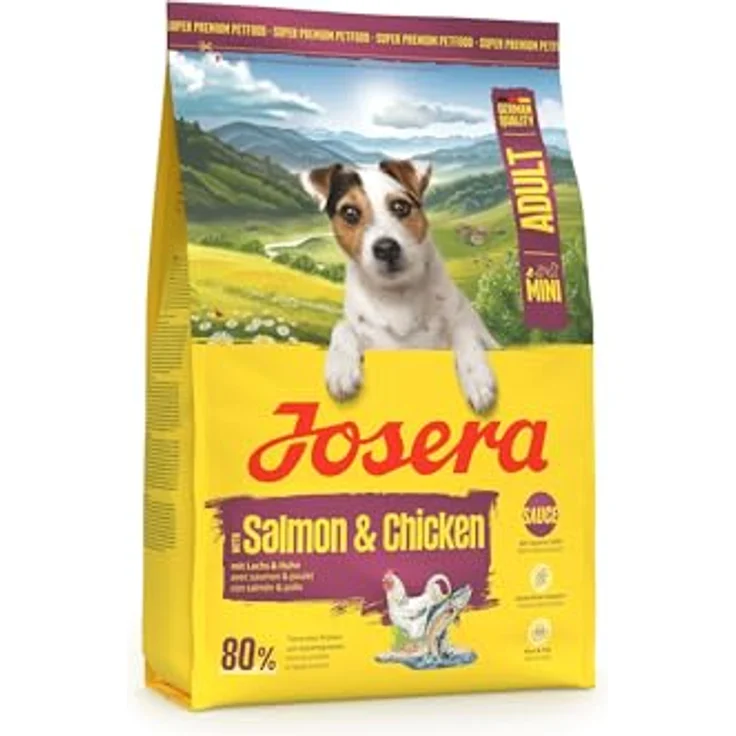 Josera Mini Adult Lachs & Huhn, Trockenfutter für kleine Hunde, 3 kg, glutenfrei, 80% tierisches Protein, kleine Kroketten – Bild 3