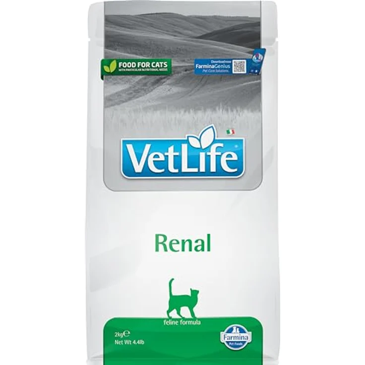 Farmina Vet Life Renal Cat, 2 kg Katzen-Trockenfutter zur Unterstützung der Nierenfunktion, niedriges Phosphor und hochwertiges Protein