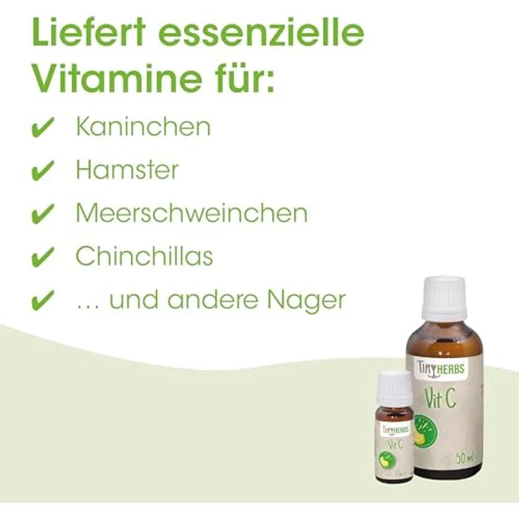 cdVet Nager Vitality Vitamin C 50 ml - Ergänzungsfuttermittel für Kleintiere, ideal zur bedarfsgerechten Vitaminversorgung – Bild 4