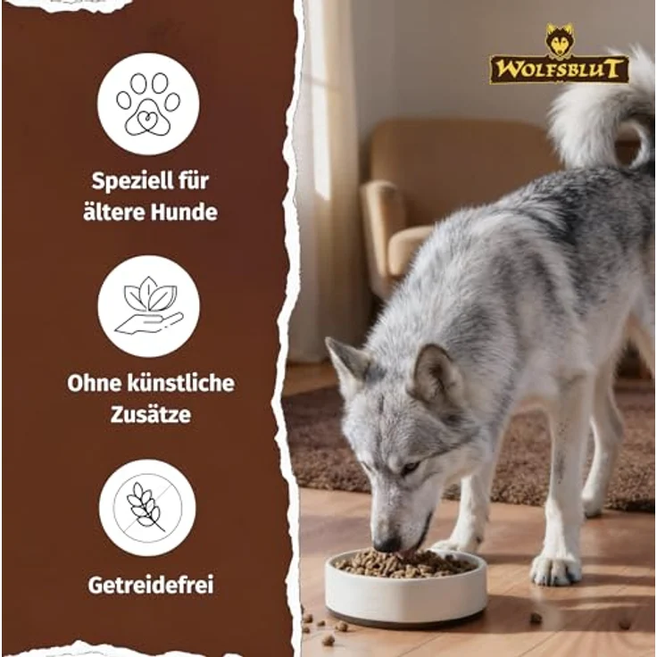 Wolfsblut Wild Duck Senior, Hunde-Trockenfutter 12,5 kg, getreidefrei mit Ente, Kartoffeln und Superfoods für ausgewachsene Hunde ab 7 – Bild 3