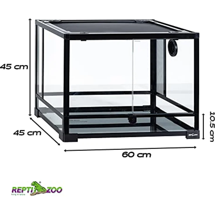 ReptiZoo Glasterrarium 60x45x45cm, zerlegbar mit Schwenktüre und einzigartiger Ventilation, verschickbar RK0107 – Bild 4
