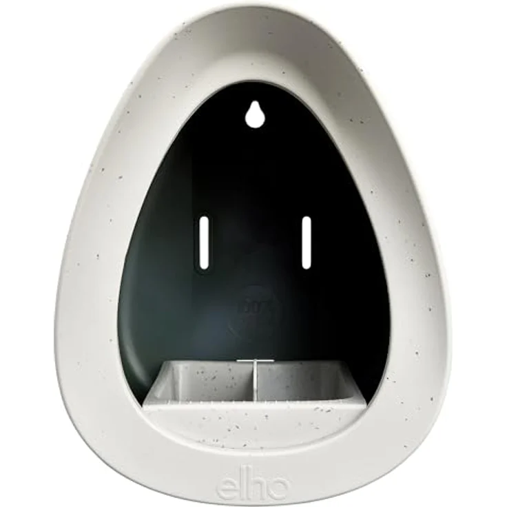 elho Essential Bird Feeder 18cm, Vogelfutterhaus und Vogeltränke aus 100% recyceltem Plastik, Grau/Faseriges Grau, L18 x B21.1 x H23 cm, multifunktionales Design mit Belüftungsöffnungen – Bild 1