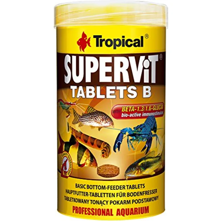 Yireal Tropical Supervit Tablets B, Hauptfutter Bodentabletten für Bodenfresser, 1 x 250 ml
