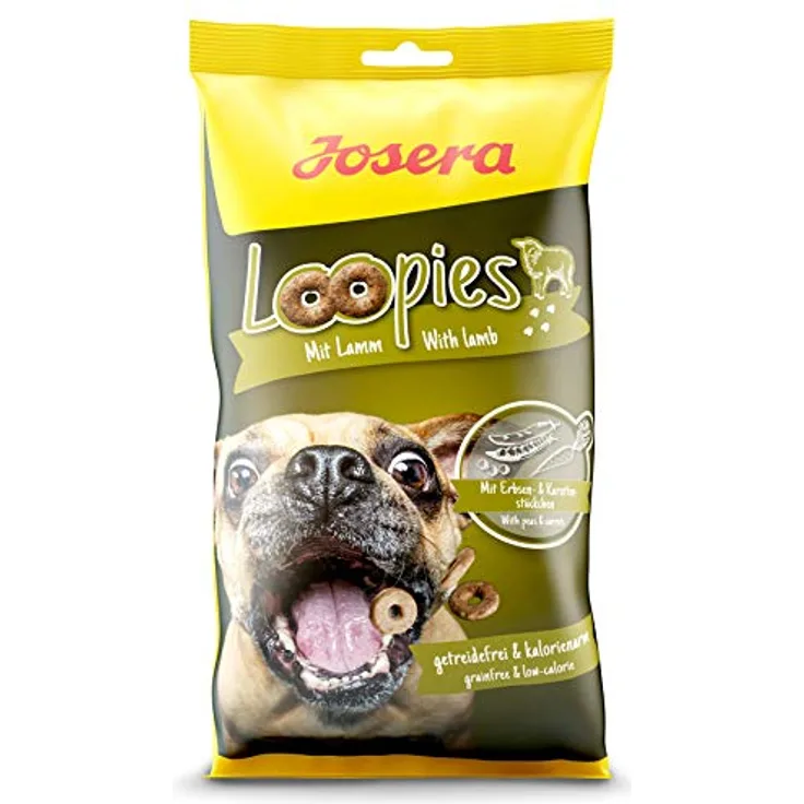 Josera Loopies Hundesnacks mit Lamm, 150 g, reich an tocopherolhaltigen Extrakten und Aroniabeeren-Pulver