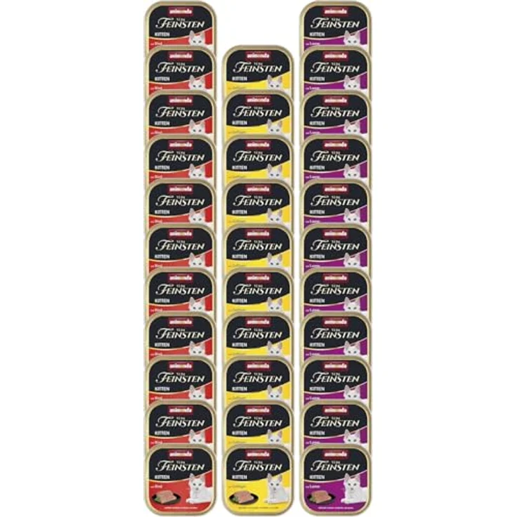animonda Vom Feinsten Kitten Vielfalt, Nassfutter für Katzenkinder ohne Getreide und Zucker, 32 x 100g mit 100% frischen, fleischlichen Zutaten – Bild 1