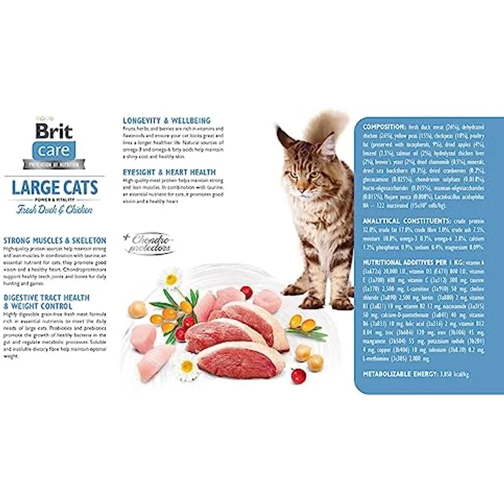Brit Care Katzenfutter, Power & Vitality GF, getreide- und glutenfrei, 2 kg – Bild 3