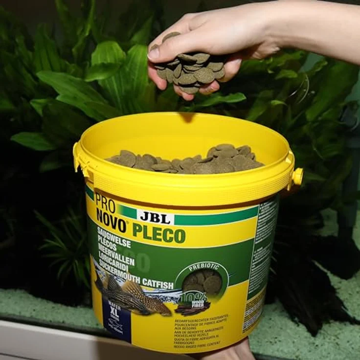 JBL PRONOVO PLECO WAFER, Futterwafer für Saugwelse 15-40 cm, naturnahe Ernährung mit Holzanteil, Größe XL, 5,5 l – Bild 3