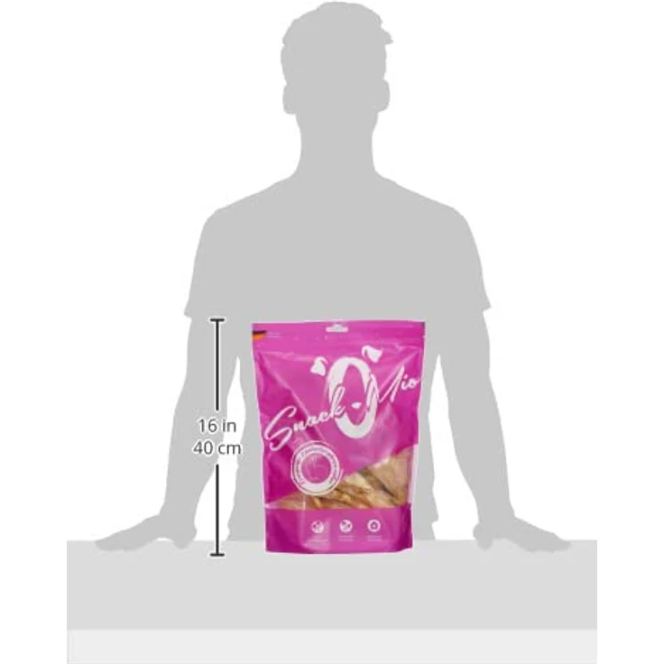 SnackOMio Premium Hundesnack, knusprige Kaninchenohren natur, getreidefrei, 300g Packung – Bild 3