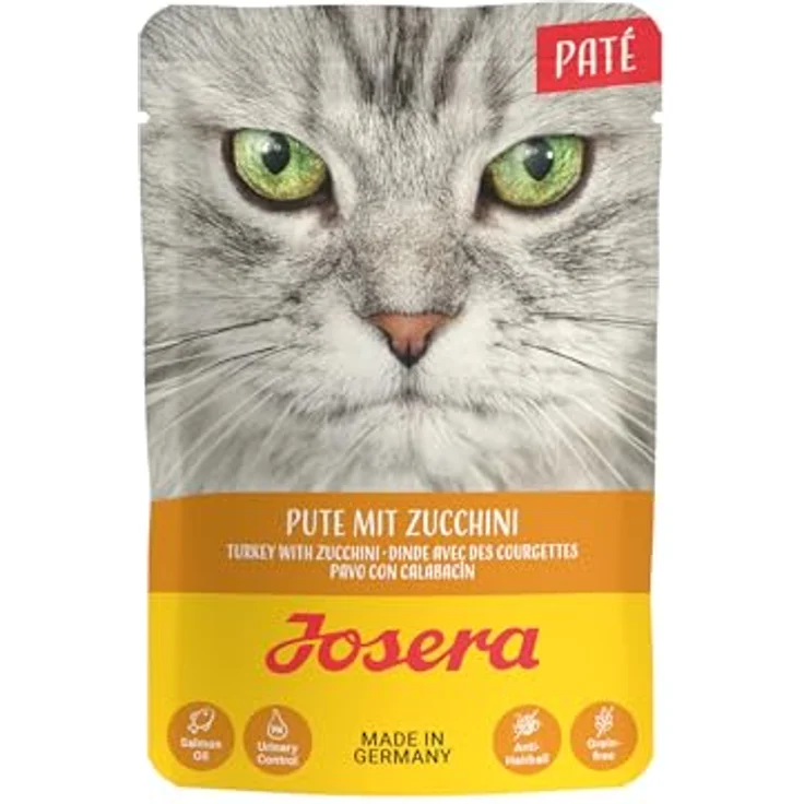 Josera Paté Pute mit Zucchini, Premium Nassfutter für Katzen, getreidefrei, 16 x 85 g, mit Lachsöl, Anti-Haarballen, made in Germany – Bild 2