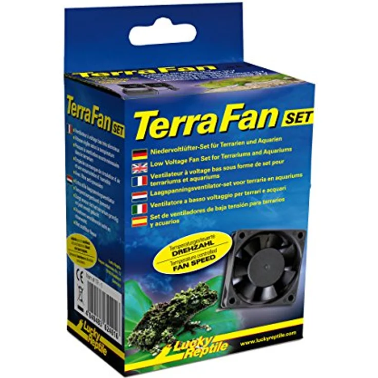 Lucky Reptile Terra Fan Terrarienlüfter-Set, temperaturgesteuertes System mit 2 Mini-Ventilatoren für ideale Luftzirkulation – Bild 1