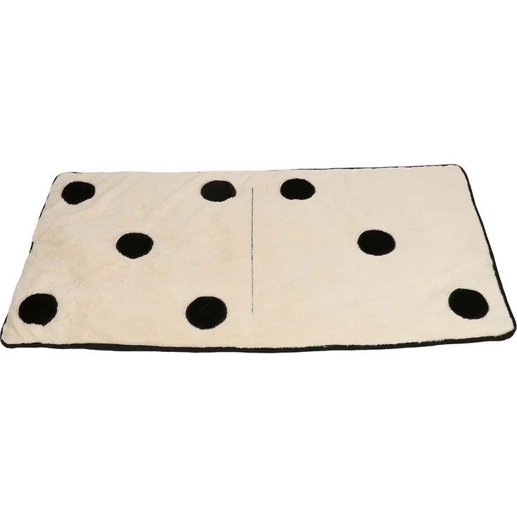 Coockoo Wohndecke Domino Dream, Luxus Hundedecke aus ultraweichem Plüschstoff, 120x60x1 cm