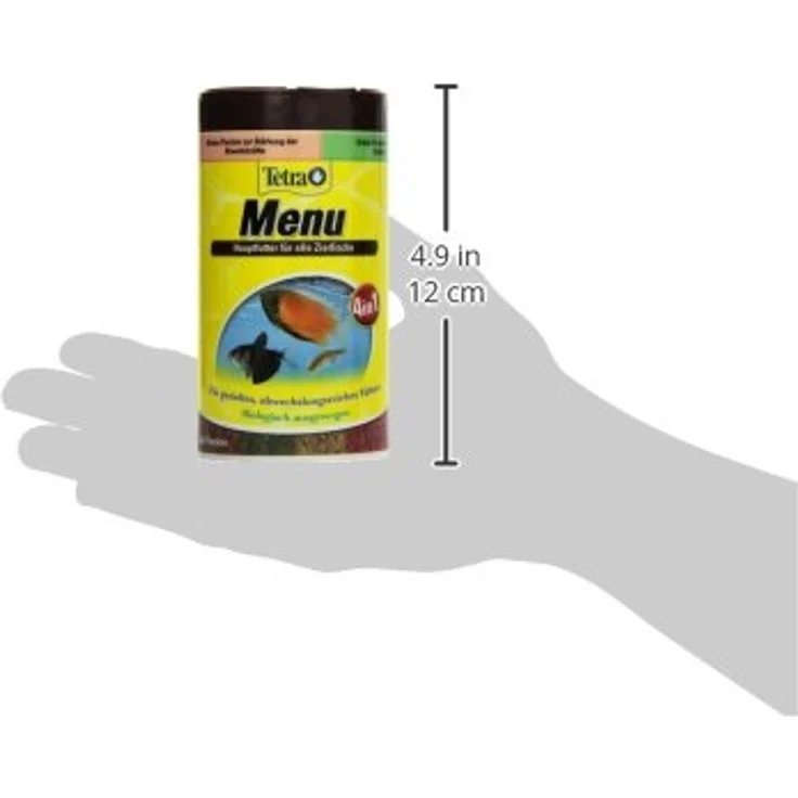 Tetra Menu Fischfutter, Hauptfuttermix mit 4 Spezialflocken, 250 ml Dose für alle Zierfische, nährstoffreich und farbverbessernd – Bild 3