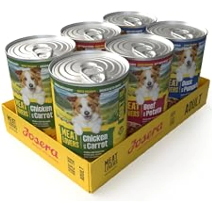 JOSERA Meat Lovers Menu Multipack (6 x 400 g) | Premium Nassfutter für ausgewachsene Hunde | 65 % Fleischanteil | weizenfrei | 3 Sorten im 6er Pack – Bild 1