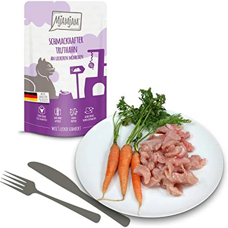 MjAMjAM Nassfutter Katze Adult Quetschie, 12x125 g Mixpaket 5 mit hohem Fleischanteil und gesunden Zutaten – Bild 5