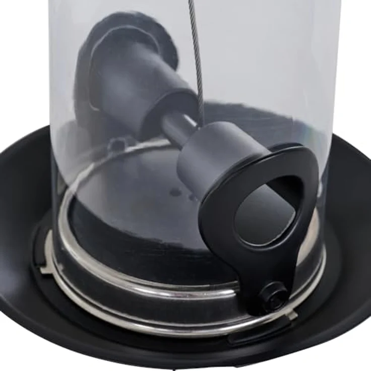 Siena Garden Futtersäule Stahl-Serie, bruchsichere Kunststoffröhre für die saubere Fütterung von Wildvögeln – Bild 2