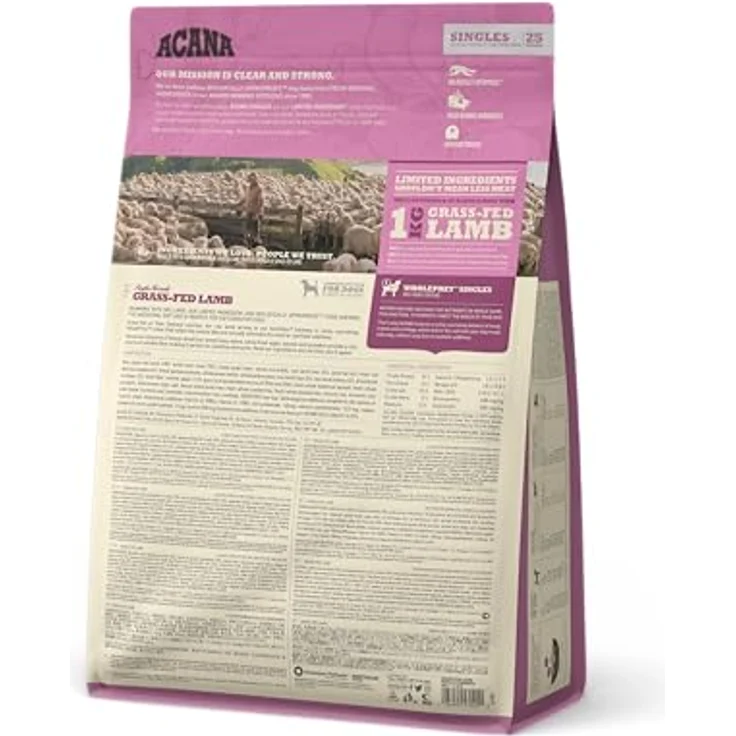Acana Adult Grass-Fed Lamm, Hundefutter mit frischen Zutaten aus Alberta, 11,4kg – Bild 5
