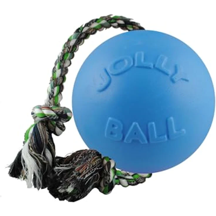 Jolly Pets Romp-n-Roll, Hundespielzeug mit Seil, langlebig und schwimmfähig für Outdoor-Aktivitäten – Bild 5