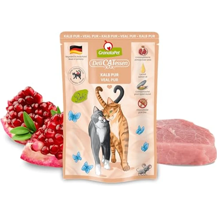 GranataPet Delicatessen Multipack 2 PUR, Nassfutter für Katzen, 6 x 85 g, getreidefrei, hoher Fleischanteil, mit hochwertigen Ölen und Antioxidantien – Bild 2