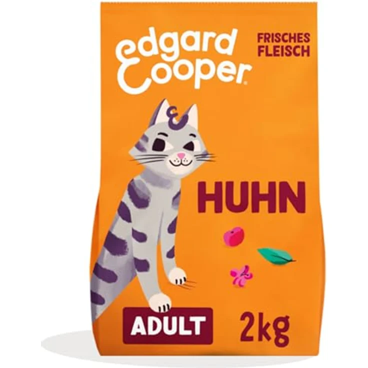Edgard & Cooper Trockenfutter für Katzen, Huhn, 2kg, getreidefrei, frisch und natürlich, für sterilisiertes und aktives Futter – Bild 1