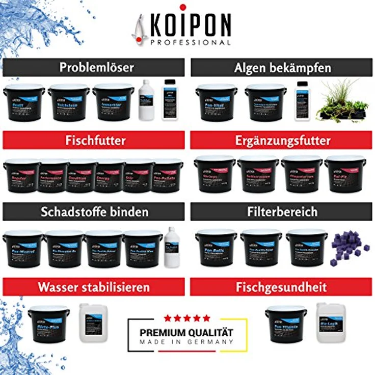 KOIPON Pon-Pellets Koifutter 3,5 kg, schwimmendes Ganzjahresfutter für Teichfische, 6 mm, ohne künstliche Farbstoffe – Bild 5
