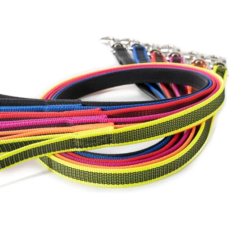 JULIUS K-9 IDC Color & Gray gumierte Leine, 20 mm x 1,2 m, stark und widerstandsfähig, pink-grau – Bild 5