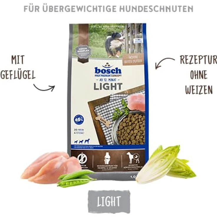 Bosch Light Hundefutter, Trockenfutter mit 6% Fett und 7% Rohfaser, 12,5 kg – Bild 3