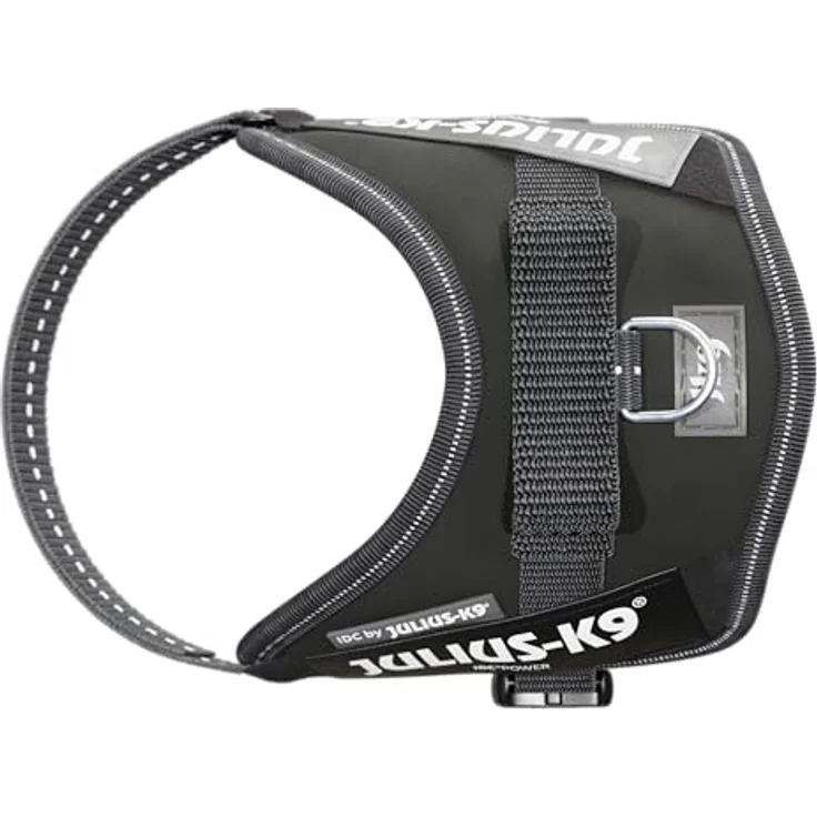 JULIUS K-9 IDC Powergeschirr XS, Schwarz - Reflektierendes, verstellbares Hundegeschirr, atmungsaktiv, Oeko-TEX zertifiziert für kleine bis große Hunde, mit Logo-Feld und robuster Konstruktion – Bild 4