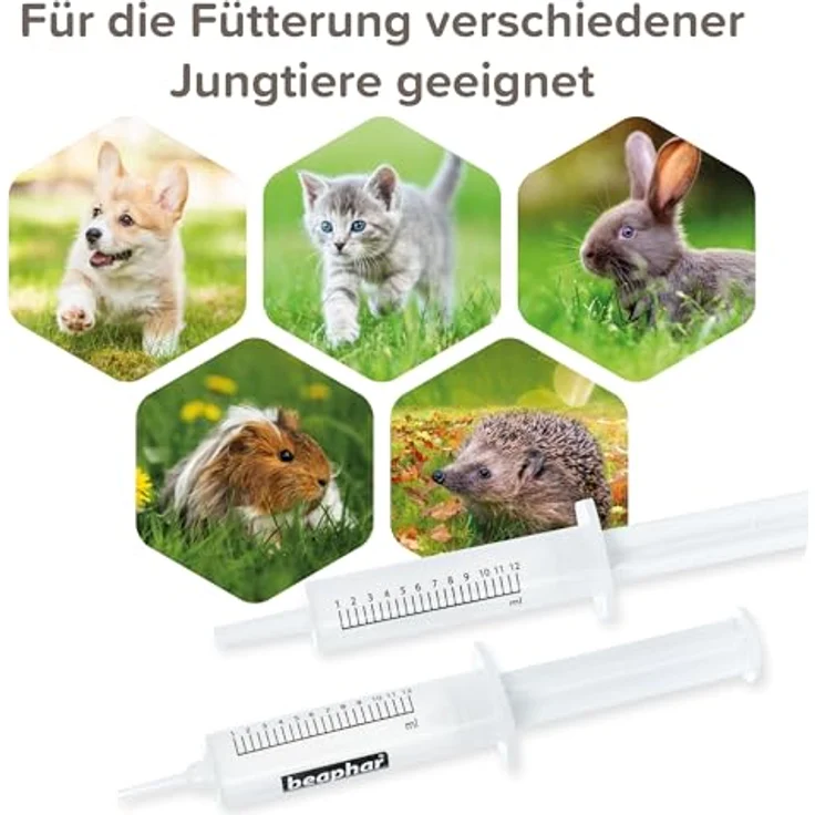 BEAPHAR Lactol Fütterungsspritzen 14 ml, für Hunde und Katzen, manuelle Fütterung junger, kranker oder geschwächter Tiere, 2 Stück – Bild 2