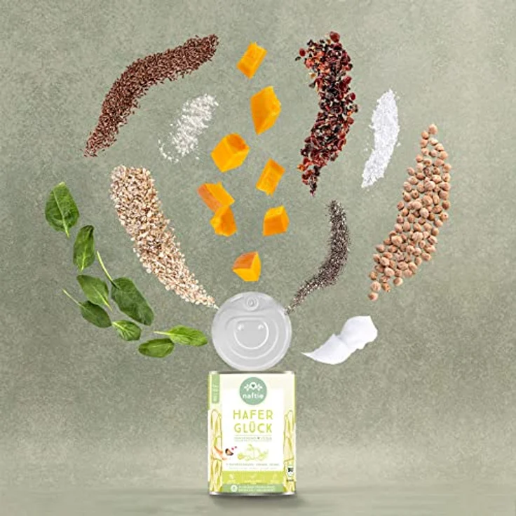 naftie Bio Hafer Glück, veganes Hundefutter Nassfutter Menü mit Kichererbsen, purinarm, 400g – Bild 4
