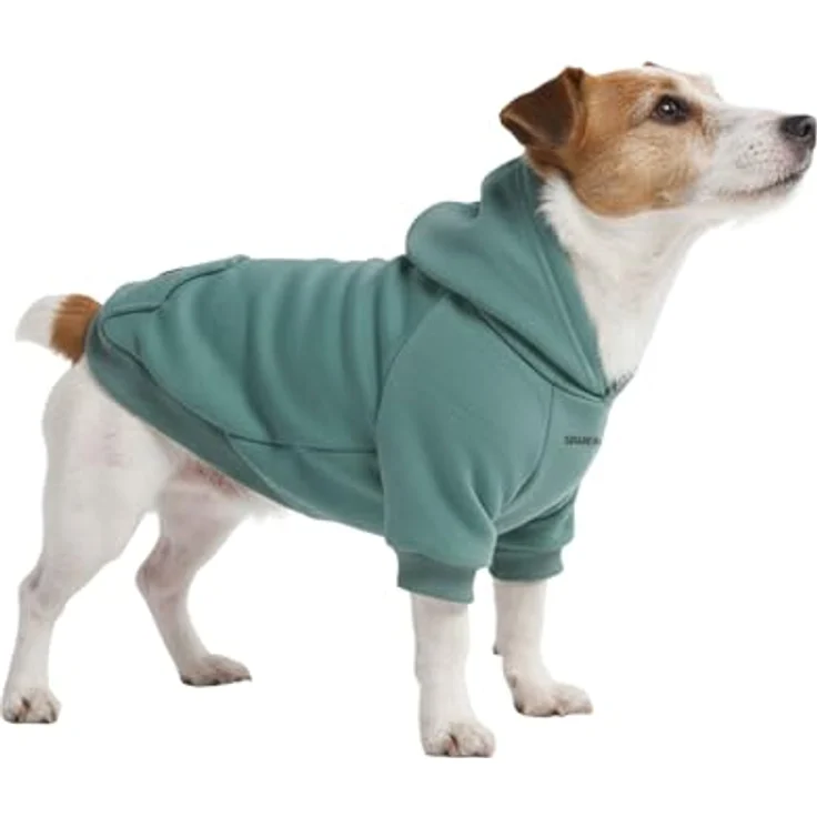 Spark Paws Hunde-Kapuzenpullover, Premium-Qualität, butterweich mit Fleece-Innenseite, Öffnung für die Leine, Teal, Größe L – Bild 1