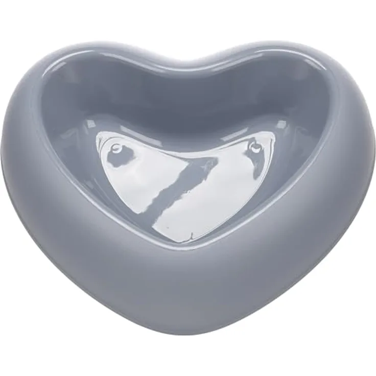 Flamingo Futter- & Trinknapf Pandor, Herzform, Blau, 750 ml, rutschfest & stylisch für mittelgroße bis große Haustiere