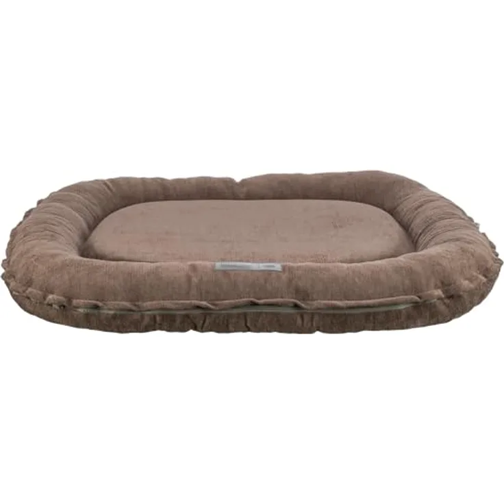 Trixie Hundekissen Vital Lennox, ovales orthopädisches Hundebett in Braun, 70×55cm mit viskoelastischem Schaum und rutschfestem Boden - 371345