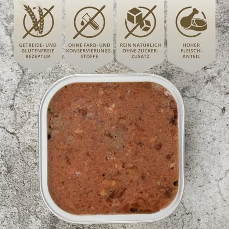 Lyra Pet Lecker.Pet® Gino's Feine Paté 22 x 150 g, Hunde Nassfutter reich an Rind, getreidefrei & glutenfrei, hochverdaulich, ohne Zuckerzusätze, reich an Proteinen & Mineralien – Bild 5