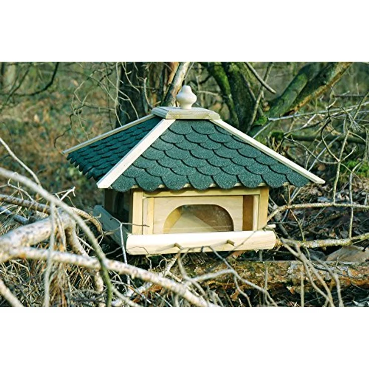 Luxus-Vogelhaus 98700e Großes XXL Vogelhaus aus Holz (Kiefer) für Garten, Balkon, mit 4 herausziehbaren Futterschubladen - XL Vogelhäuschen Vogelfutterhaus – Bild 6