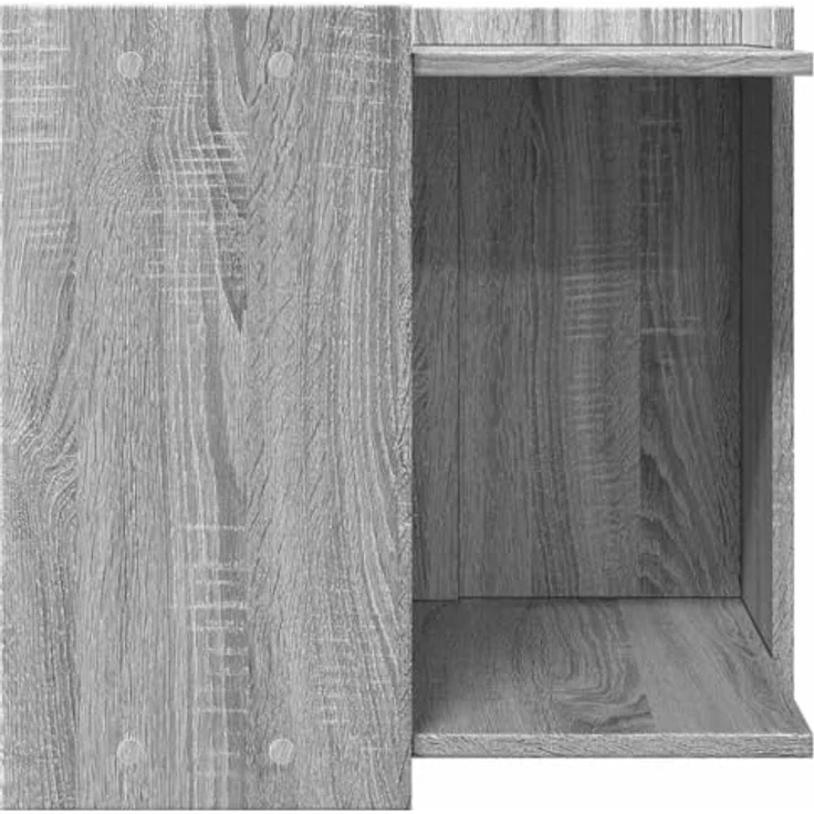 vidaXL Katzentoilette, Katzenklo Grau Sonoma 53x53x51 cm Holzwerkstoff mit verstecktem Design und Platz sparendem Beistelltisch功能 – Bild 7