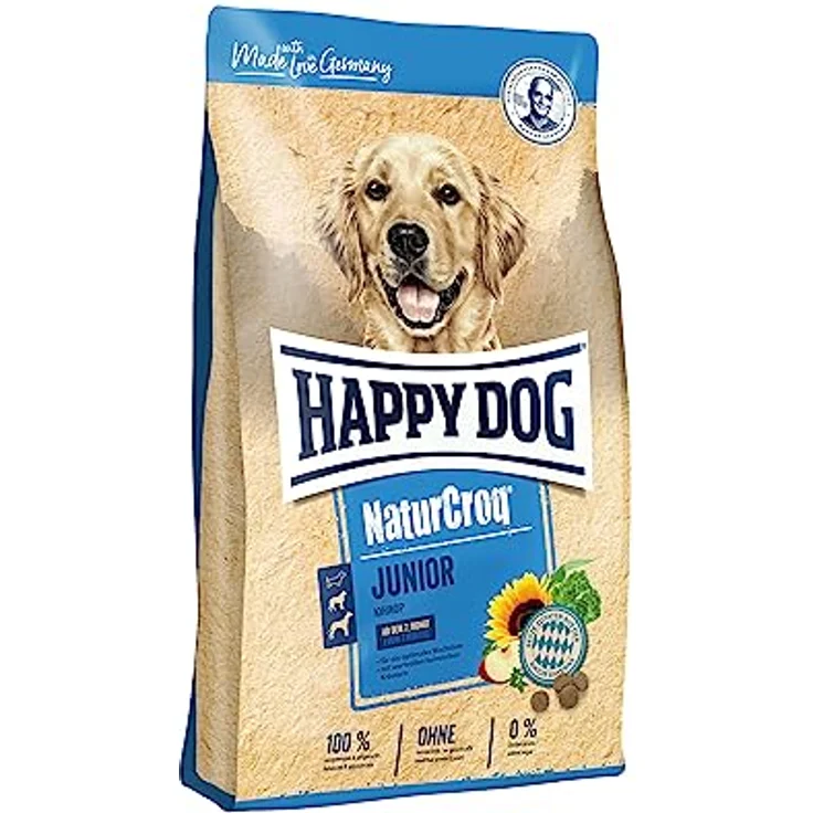 Happy Dog Premium NaturCroq Junior 4kg, Alleinfuttermittel für Junghunde ab 7 Monaten, für Hunde ab 11 kg Adultgewicht – Bild 1