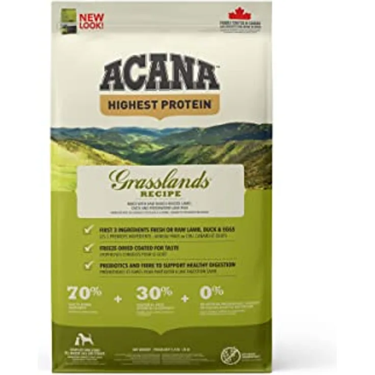 Acana Grasslands Dog Regionals, Hundefutter mit hohem Proteingehalt, 11,4 kg