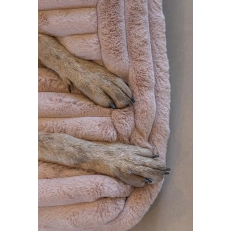 Designed By Lotte Tierkissen Hundekissen Reza rosa - Stilvolles Liegekissen mit dicker gerippter Stoff und rutschfester Unterseite – Bild 9