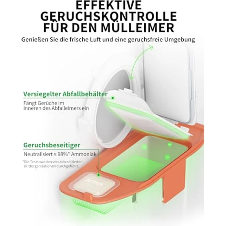 PETKIT Pura Max 2 Selbstreinigende Katzentoilette, 76L, App-Steuerung, Geruchsbeseitigung, geeignet für mehrere Katzen, xSecure Sicherheitssystem – Bild 4