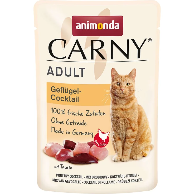 animonda Carny Adult Geflügel-Cocktail, Katzen-Nassfutter aus frischen Rohstoffen, 24x85g – Bild 1
