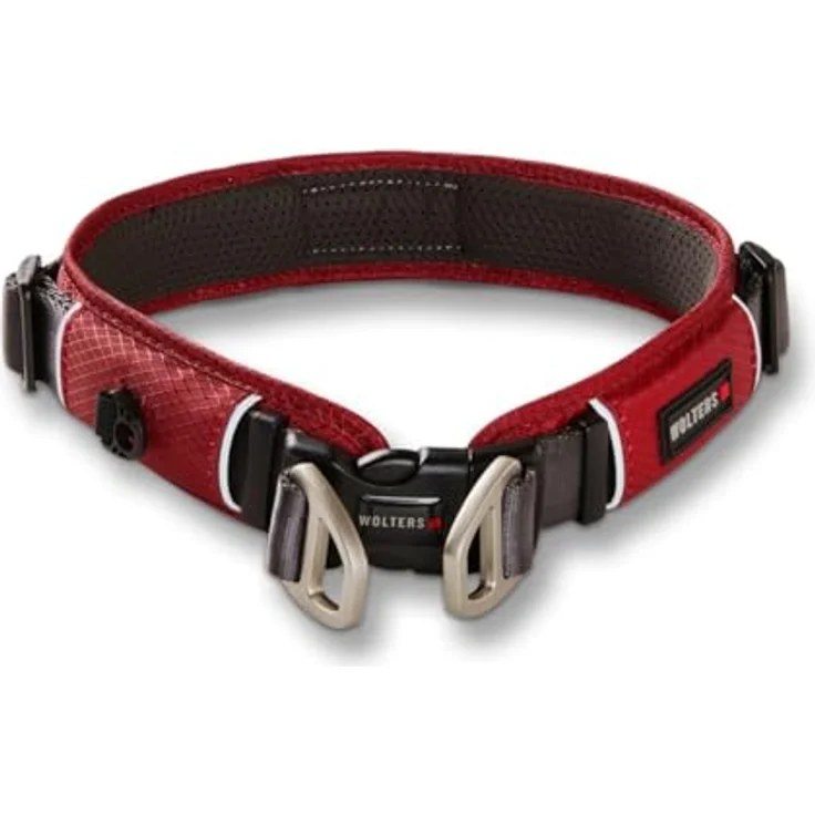 Wolters Active Pro Comfort Hunde-Halsband, atmungsaktiv mit reflektierenden Nähten, rot/anthrazit – Bild 2